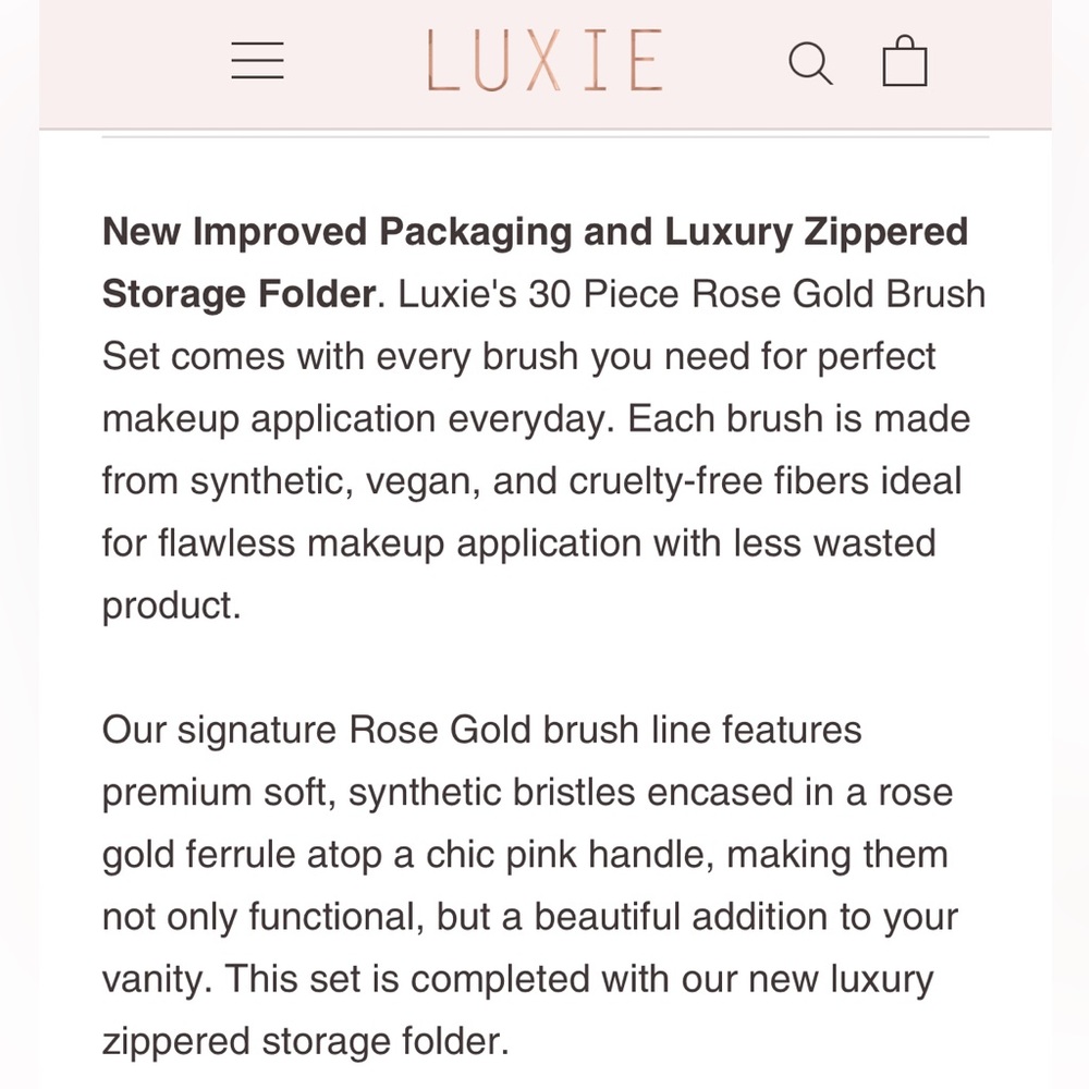 LUXIE | ✨Rose Gold✨ | 30-Piece Brush Set + Case (Brand New!) 💕 - Picture 4 of 11